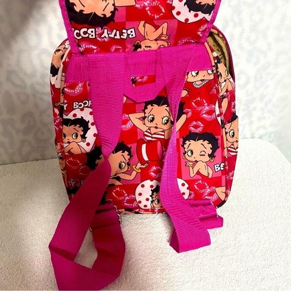 Betty Boop Backpack Purse 13" Carry Red Tote Bag Birthday, School Unique EUC - Picture 8 of 13